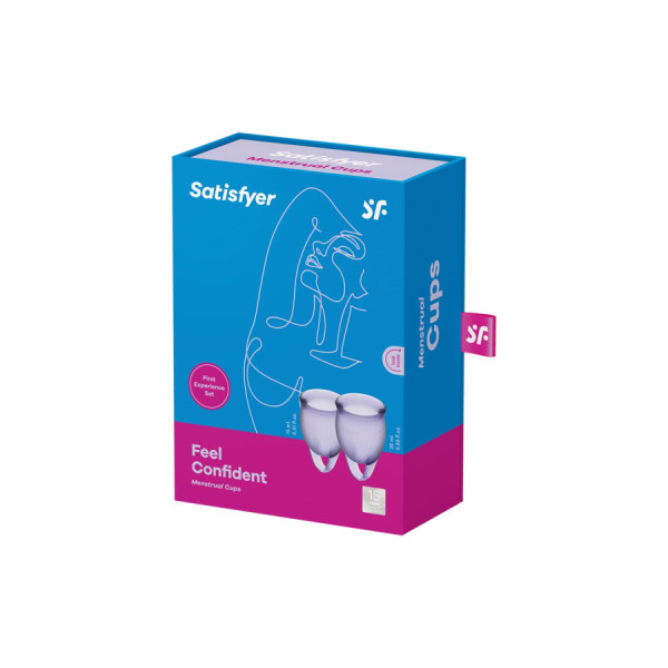 2 coupes menstruelles Satisfyer Light Violet FEEL CONFIDENT 